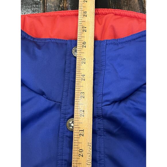 Vintage Men’s Medium FERA Ski Jacket Blue Red Accent Roll‑Up Hood Retro 80s 90s - Picture 7 of 9